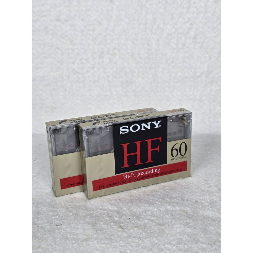 Set Of 2 Sony HF 60 Cassette Tape Normal Bias New Sealed